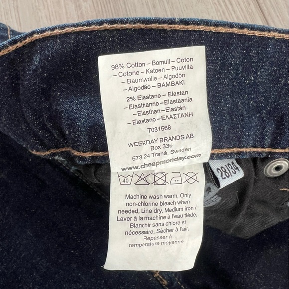 Cheap Monday Tight Stretch One Wash Skinny Jeans - Picture 6 of 7